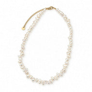 Freshwater Pearl Choker Necklace - Gold Plated over Stainless Steel FJD$