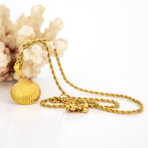 READY TO SHIP Shell Necklace - Gold Plated over Stainless Steel FJD$