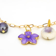 Load image into Gallery viewer, READY TO SHIP Freshwater Pearl, Shell &amp; Charm Necklace - Gold Plated FJD$
