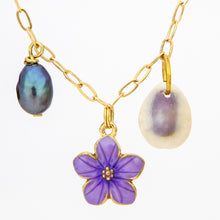 Load image into Gallery viewer, READY TO SHIP Freshwater Pearl, Shell &amp; Charm Necklace - Gold Plated FJD$
