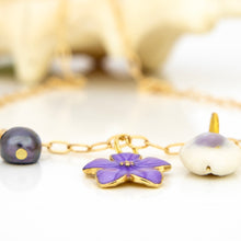 Load image into Gallery viewer, READY TO SHIP Freshwater Pearl, Shell &amp; Charm Necklace - Gold Plated FJD$

