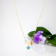 Load image into Gallery viewer, READY TO SHIP Freshwater Pearl, Shell &amp; Charm Necklace - Gold Plated FJD$

