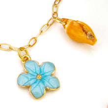 Load image into Gallery viewer, READY TO SHIP Freshwater Pearl, Shell &amp; Charm Necklace - Gold Plated FJD$
