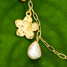 Load image into Gallery viewer, READY TO SHIP Freshwater Pearl, Shell &amp; Charm Necklace - Gold Plated FJD$
