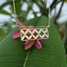 Load image into Gallery viewer, READY TO SHIP Frangipani Bua Bar Necklace - 18k Gold Vermeil FJD$
