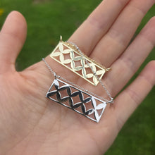 Load image into Gallery viewer, READY TO SHIP Frangipani Bua Bar Necklace - 925 Sterling Silver
