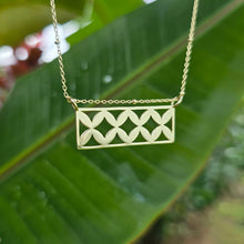 Load image into Gallery viewer, READY TO SHIP Frangipani Bua Bar Necklace - 18k Gold Vermeil FJD$
