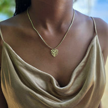 Load image into Gallery viewer, READY TO SHIP Monstera Necklace - 18k Gold Vermeil FJD$

