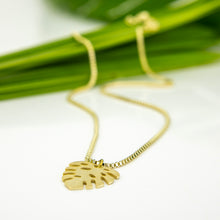 Load image into Gallery viewer, READY TO SHIP Monstera Necklace - 18k Gold Vermeil FJD$
