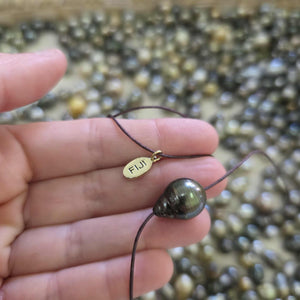 READY TO SHIP Civa Fiji Saltwater Pearl Unisex Necklace - Nylon FJD$