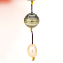 Load image into Gallery viewer, READY TO SHIP Civa Fiji &amp; Freshwater Pearl Lariat Necklace - Nylon FJD$
