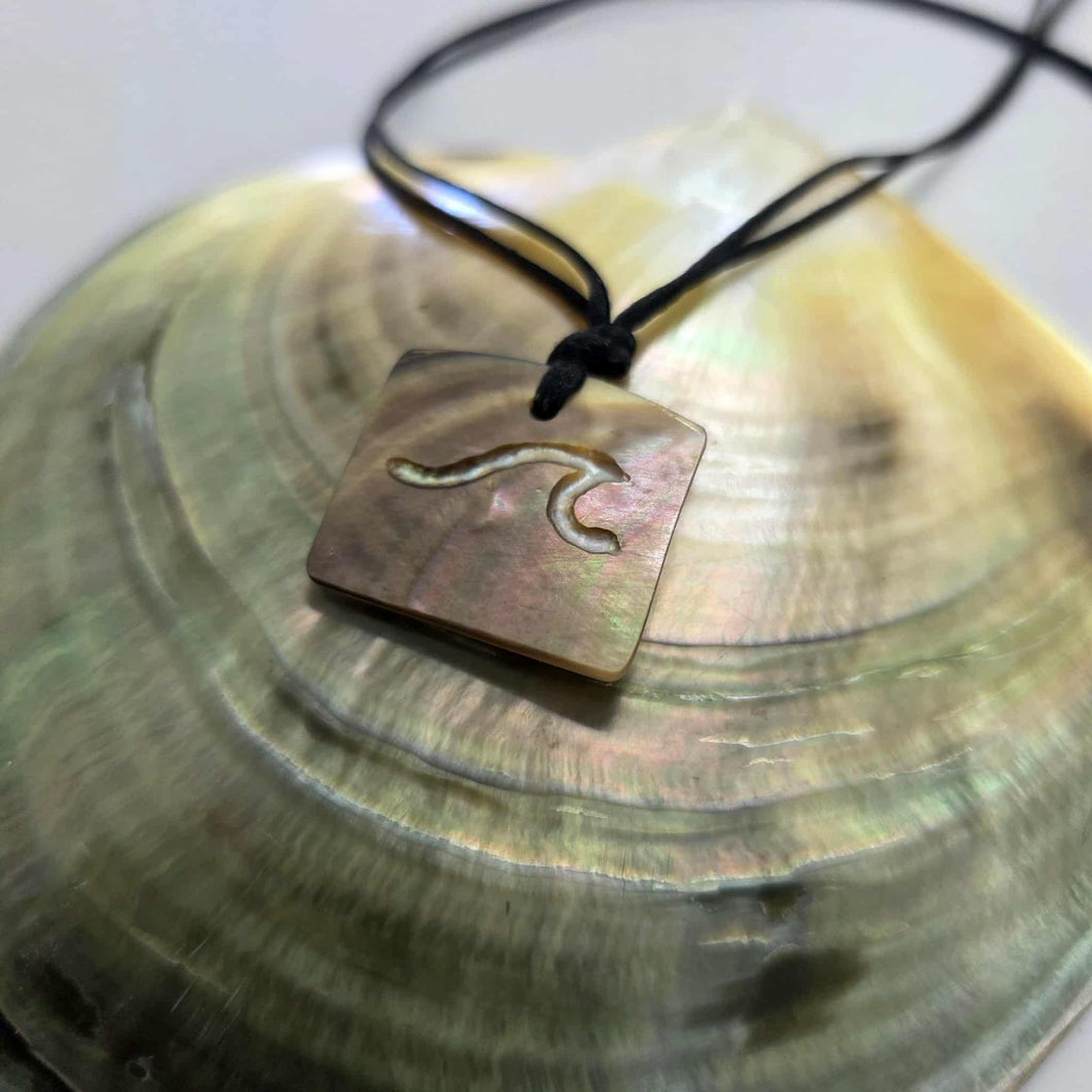 READY TO SHIP Unisex Mother of Pearl Nylon Necklace - FJD$
