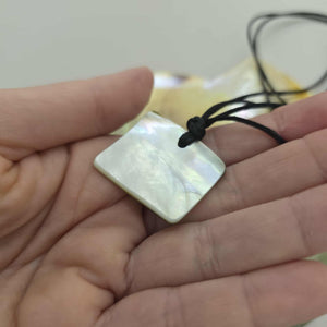 READY TO SHIP Unisex Mother of Pearl Nylon Necklace - FJD$