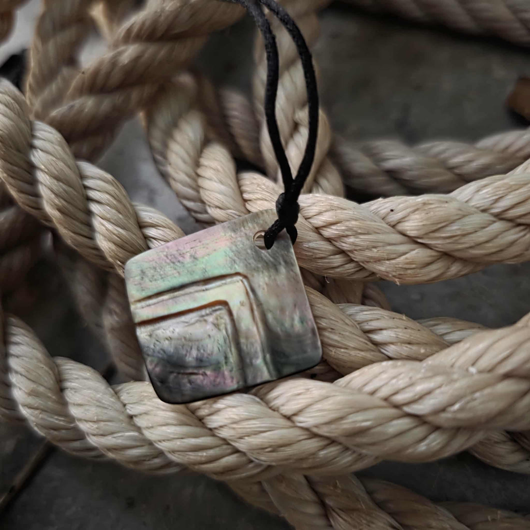READY TO SHIP Unisex Mother of Pearl Nylon Necklace - FJD$