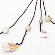 Load image into Gallery viewer, READY TO SHIP Pearl &amp; Shell Necklace - Nylon FJD$

