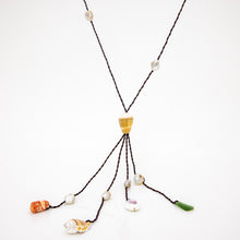 Load image into Gallery viewer, READY TO SHIP Pearl &amp; Shell Necklace - Nylon FJD$
