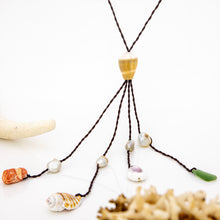 Load image into Gallery viewer, READY TO SHIP Pearl &amp; Shell Necklace - Nylon FJD$
