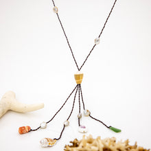 Load image into Gallery viewer, READY TO SHIP Pearl &amp; Shell Necklace - Nylon FJD$
