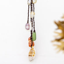Load image into Gallery viewer, READY TO SHIP Pearl &amp; Shell Necklace - Nylon FJD$
