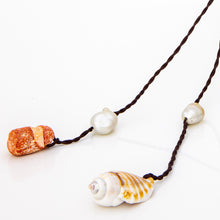 Load image into Gallery viewer, READY TO SHIP Pearl &amp; Shell Necklace - Nylon FJD$
