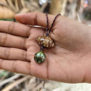 READY TO SHIP Civa Fiji Pearl & Shell Necklace - Nylon FJD$