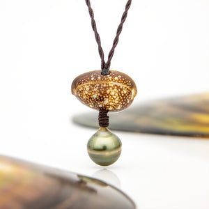 READY TO SHIP Civa Fiji Pearl & Shell Necklace - Nylon FJD$