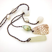 Load image into Gallery viewer, READY TO SHIP Pearl &amp; Shell Necklace - Nylon FJD$
