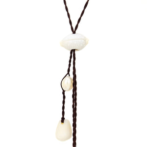 READY TO SHIP Pearl & Shell Necklace - Nylon FJD$