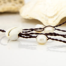 Load image into Gallery viewer, READY TO SHIP Pearl &amp; Shell Necklace - Nylon FJD$
