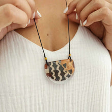 Load image into Gallery viewer, CONTACT US TO RECREATE THIS SOLD OUT STYLE Unisex Pasifika Tapa Resin Necklace - Nylon FJD$
