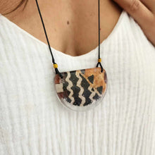 Load image into Gallery viewer, CONTACT US TO RECREATE THIS SOLD OUT STYLE Unisex Pasifika Tapa Resin Necklace - Nylon FJD$
