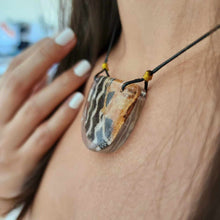 Load image into Gallery viewer, CONTACT US TO RECREATE THIS SOLD OUT STYLE Unisex Pasifika Tapa Resin Necklace - Nylon FJD$
