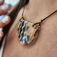 Load image into Gallery viewer, CONTACT US TO RECREATE THIS SOLD OUT STYLE Unisex Pasifika Tapa Resin Necklace - Nylon FJD$
