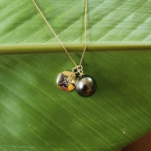 Load image into Gallery viewer, CONTACT US TO RECREATE THIS SOLD OUT STYLE Civa Fiji Pearl Necklace with Sand Dollar Charm - 14k Solid Gold FJD$
