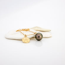 Load image into Gallery viewer, CONTACT US TO RECREATE THIS SOLD OUT STYLE Civa Fiji Pearl Necklace with Sand Dollar Charm - 14k Solid Gold FJD$
