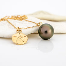 Load image into Gallery viewer, CONTACT US TO RECREATE THIS SOLD OUT STYLE Civa Fiji Pearl Necklace with Sand Dollar Charm - 14k Solid Gold FJD$
