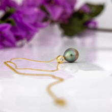 Load image into Gallery viewer, READY TO SHIP Graded Civa Fiji Pearl Necklace - Diamond &amp; 14k Solid Gold FJD$

