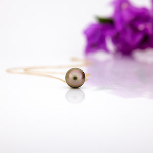 READY TO SHIP Graded Civa Fiji Pearl Necklace - Diamond & 14k Solid Gold FJD$