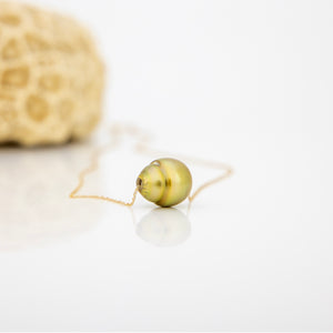 READY TO SHIP Graded Civa Fiji Pearl Necklace - 14k Solid Gold FJD$