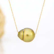READY TO SHIP Graded Civa Fiji Pearl Necklace - 14k Solid Gold FJD$