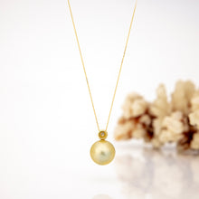 Load image into Gallery viewer, READY TO SHIP Graded Civa Fiji Pearl Necklace - Diamond &amp; 14k Solid Gold FJD$
