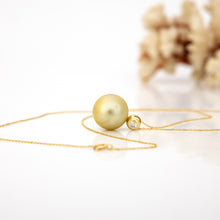 Load image into Gallery viewer, READY TO SHIP Graded Civa Fiji Pearl Necklace - Diamond &amp; 14k Solid Gold FJD$
