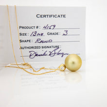 Load image into Gallery viewer, READY TO SHIP Graded Civa Fiji Pearl Necklace - Diamond &amp; 14k Solid Gold FJD$
