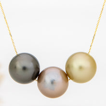 Load image into Gallery viewer, CONTACT US TO RECREATE THIS SOLD OUT STYLE Civa Fiji Saltwater Pearl Trio Necklace - 14k Solid Gold FJD$
