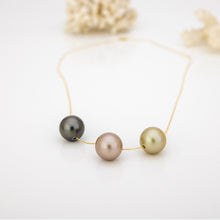Load image into Gallery viewer, CONTACT US TO RECREATE THIS SOLD OUT STYLE Civa Fiji Saltwater Pearl Trio Necklace - 14k Solid Gold FJD$

