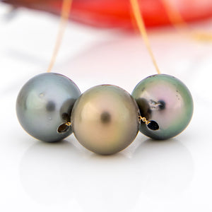 READY TO SHIP Civa Fiji Saltwater Pearl Trio Necklace - 14k Solid Gold FJD$