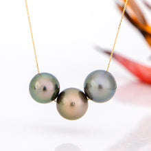 Load image into Gallery viewer, READY TO SHIP Civa Fiji Saltwater Pearl Trio Necklace - 14k Solid Gold FJD$
