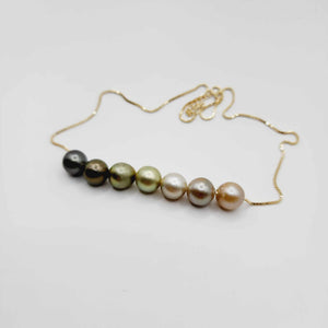 READY TO SHIP Civa Fiji Seven Pearl Necklace - 14k Solid Gold FJD$