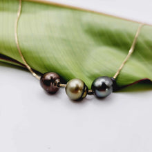 Load image into Gallery viewer, READY TO SHIP Civa Fiji Saltwater Pearl Trio Necklace - 14k Solid Gold FJD$
