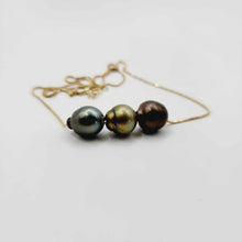 Load image into Gallery viewer, READY TO SHIP Civa Fiji Saltwater Pearl Trio Necklace - 14k Solid Gold FJD$
